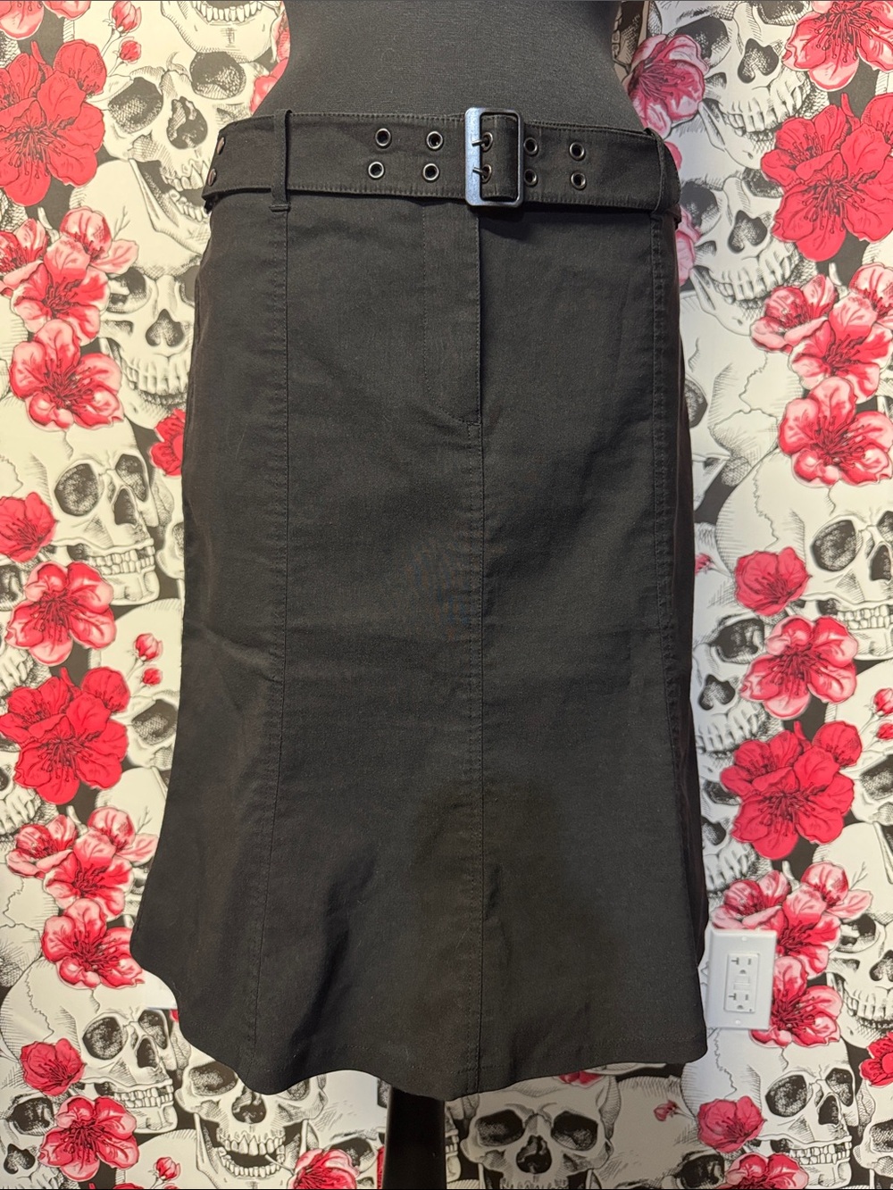 Mexx Black A-Line Skirt with Belt